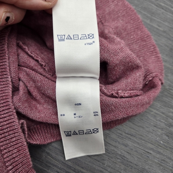 Chaps Mauve Ruffle Pink Sweatshirt Size M - Picture 7 of 12